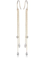 10k Yellow Gold Drop Earrings (0.12 cttw, I-J Color, I2-I3 Clarity)