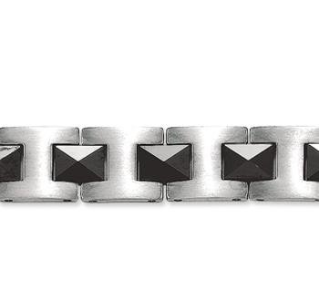 Fine Pointed Links Regular 8mm Men's Titanium Bracelet