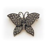 Sterling Silver Marcasite Butterfly Pin