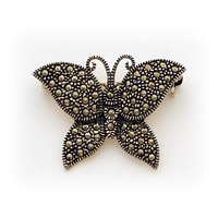 Sterling Silver Marcasite Butterfly Pin