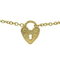 Belly Chain 14k Gold Plated with Lock Heart Charm