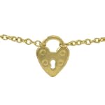 Belly Chain 14k Gold Plated with Lock Heart Charm