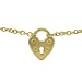 Belly Chain 14k Gold Plated with Lock Heart Charm