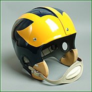 1948-1955 Michigan Wolverines Authentic Replica Throwback NCAA Football Helmet