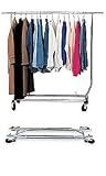 Collapsible Salesman Rolling Racks - Chrome