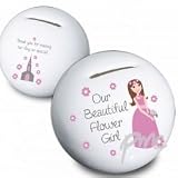 Personalised "Our Beautiful Flower Girl" Money Box Great Gift for Wedding