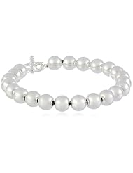 Sterling Silver 8mm Polished Heart Toggle Bracelet