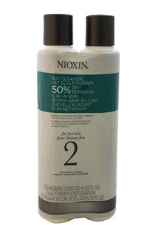 Nioxin System 2 Cleanser and Scalp Therapy Conditioner Duo Nioxin, 0.22 Pound