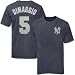 Majestic New York Yankees #5 Joe DiMaggio Navy Blue Cooperstown Player Garment Dyed T-shirt