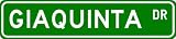 GIAQUINTA Street Sign ~ Personalized Family Lastname Sign ~ Game...