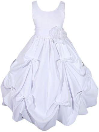 AMJ Dresses Inc Girls Satin Flower Communion Pageant Dress