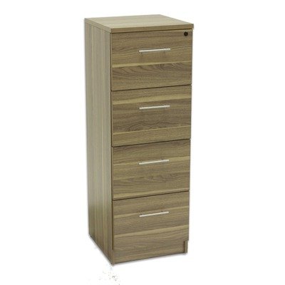 4 Drawer Filing Cabinet Laminate Finish: Walnut