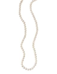 Elements Silver, White Long Pearl Necklace 130Cm