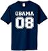 S.Horizon-OBAMA 08 (athletic) T-Shirt~Navy Blue~Adult-MD