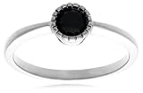 10k Choice of White or Yellow Gold Black Diamond Ring (1/2 cttw)