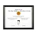 Photo : Two-Tone Document/Diploma Frame, Wood, 8-1/2 x 11, Black with Gold Leaf Trim
