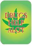 Aufkleber Drugs Help Alot