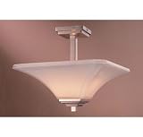 Minka Lavery 1816-84 - Agilis Square Glass Semi Flush Lighting - 2 Light - 200 Total Watts - Nickel