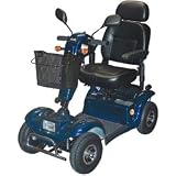 Drive Medical Odyssey Full Size 4 Wheel Scooter with Batteries and Charger, Blue, Full Size
