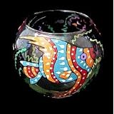 Angel Fish Design - Hand Painted - 19 oz. Bubble Ball with candle by BELLISSIMO!