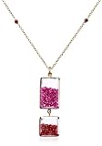 Moritz Glik "Kaleidescope" 18K Yellow Gold Floating Pink and Orange Sapphire Pendant Necklace