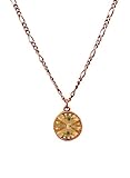 IMAGE OF Necklace - N458 - Genuine Swarovski (tm) Crystal Stone - Rivoli Style on Copper Chain ~ Light Colorado Topaz