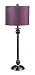 Sterling Industries 111-1114 Metal Buffet Lamp with Purple Pleated Satin Shade