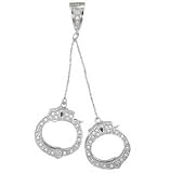 Hip Hop Cubic Zirconia Copper Charms - Handcuffs