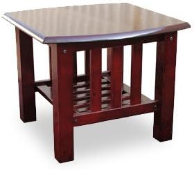 J&M Furniture Mission End Table Java