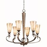 Kichler 42471SRM Kichler Roma Notte Chandelier 6 Light Incandescent Sunrise Mist