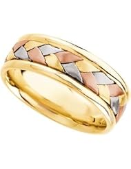 Jewelplus 7.75mm Comfort-Fit Handwoven Band