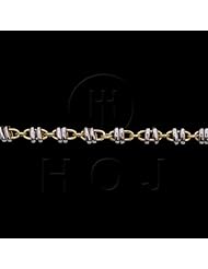 14K Gold Bracelet Yellow and White 003