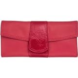 Fossil Patent Tab Clutch Red Leather Handbag