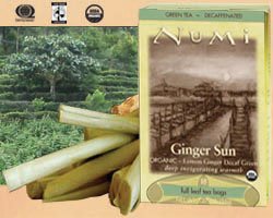 NUMI TEA GINGER SUN - LEMON DECAF GREEN (16 tea bags) by Numi Tea