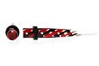 UV Acrylic Tornado Expander - Black and Red Swirl - 0g - Sold as a Pair