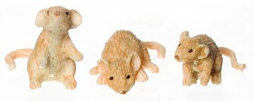 Image of Dollhouse MICE SET OF 3/ORANGE