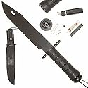 Black Ultimate Survival Knife 15" W/ Compass