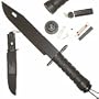 Black Ultimate Survival Knife 15" W/ Compass