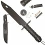 Black Ultimate Survival Knife 15" W/ Compass