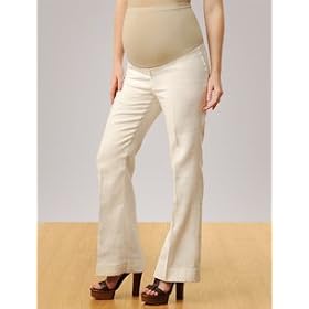 Buy A Pea in the Pod Collection: Secret Fit Belly(tm) Linen Back Pockets Fit And Flare Maternity...