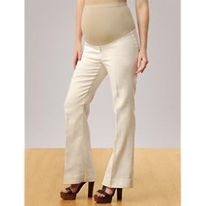 Buy A Pea in the Pod Collection: Secret Fit Belly(tm) Linen Back Pockets Fit And Flare Maternity... by A Pea in the Pod