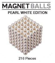Magnet Balls Pearl White Edition – 216 Piece Magnetic Earth Magnet Puzzle in Collector’s Tin