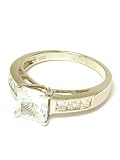 Elegant Princess Cubic Zirconia Engagement Ring - Size 8.0