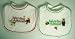 Baby's First Christmas Newborn Bib, White with Green Trim
