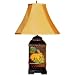 Table lamp porcelain finish silk shade off white rabbit