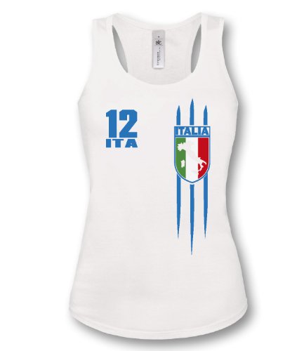 Luckja Damen Tanktop WM 2014 Italien Trikot Fanshirt
