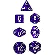 Polyhedral 7-Die Translucent Dice Set - Blue