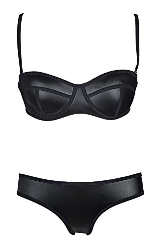 Spring Fever Women's Bright Color Structured Wet Suit Pin up Neoprene Swimwear