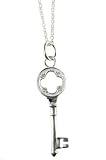 Sterling Silver Quatrefoil Key Pendant