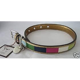 Genuine Coach Legacy Stripe Dog Collar